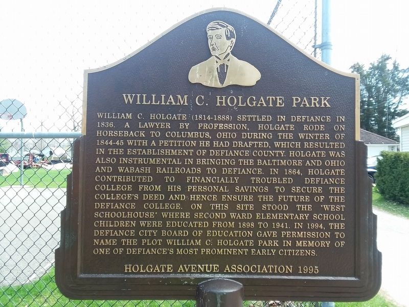 William C. Holgate Park Marker image. Click for full size.