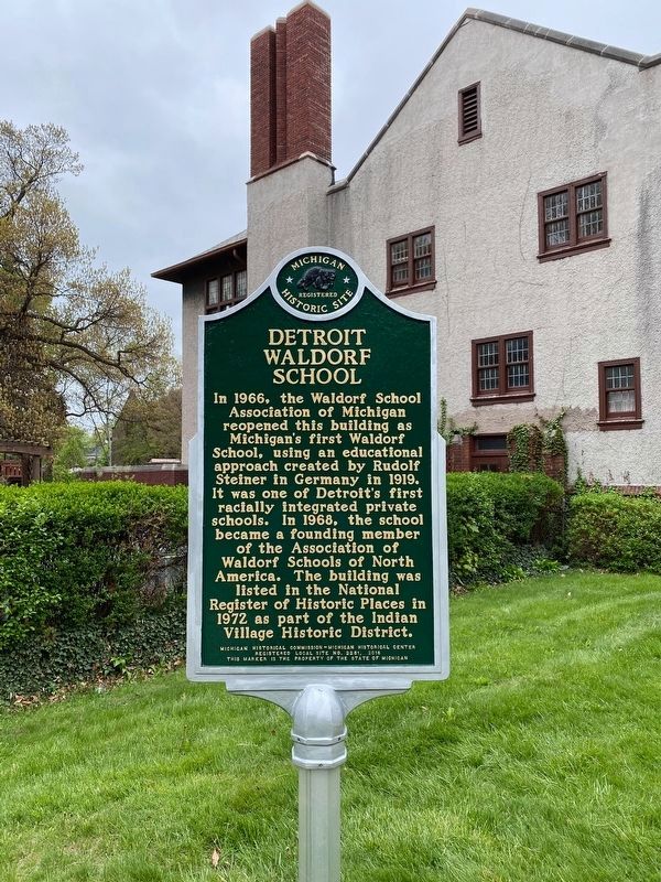Detroit Waldorf School Marker image. Click for full size.