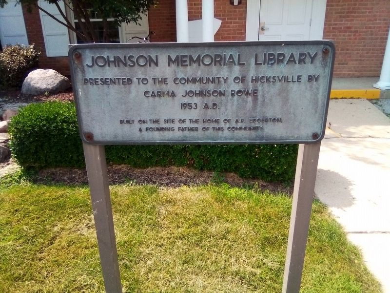 Johnson Memorial Library Marker image. Click for full size.