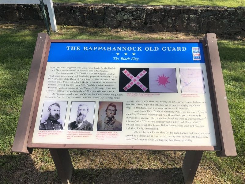 The Rappahannock Old Guard Marker image. Click for full size.