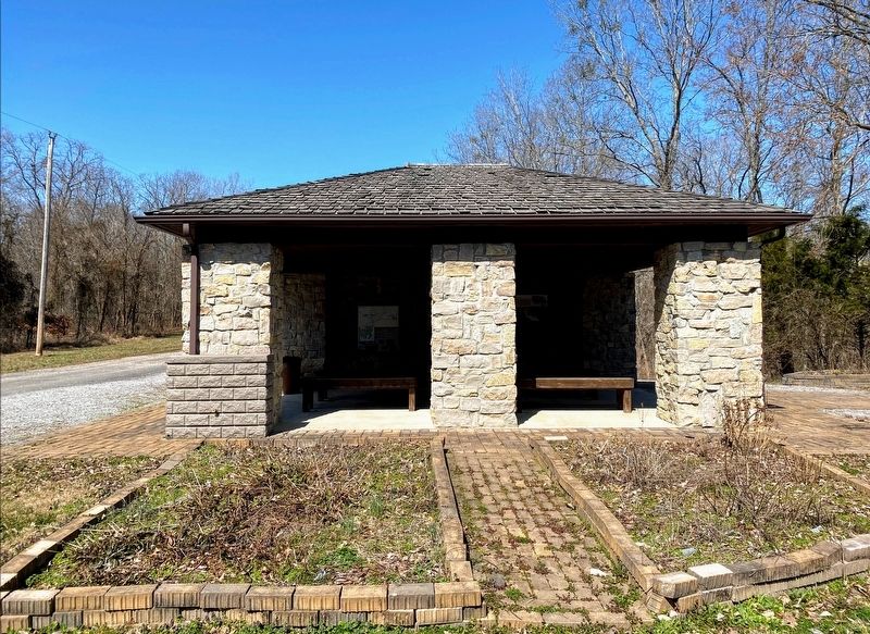 Fort Heiman Exhibit Shelter image. Click for full size.