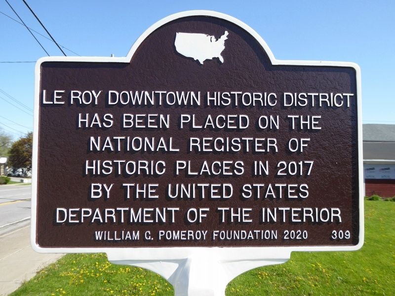 LeRoy Downtown Historic District Marker image. Click for full size.