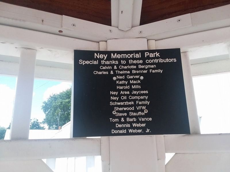 Ney Veterans Memorial Park Donors Tablet image. Click for full size.