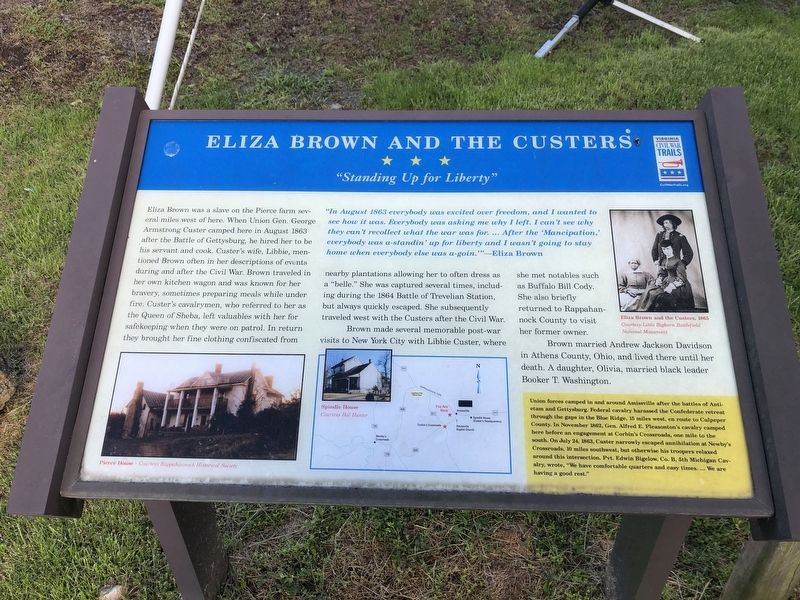 Eliza Brown and the Custers Marker image. Click for full size.