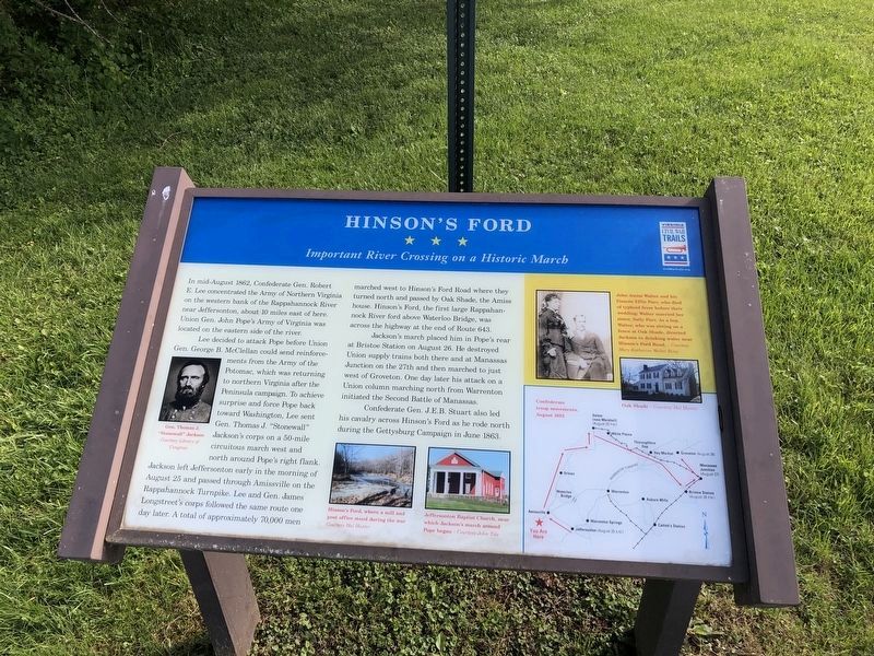 Hinson's Ford Marker image. Click for full size.