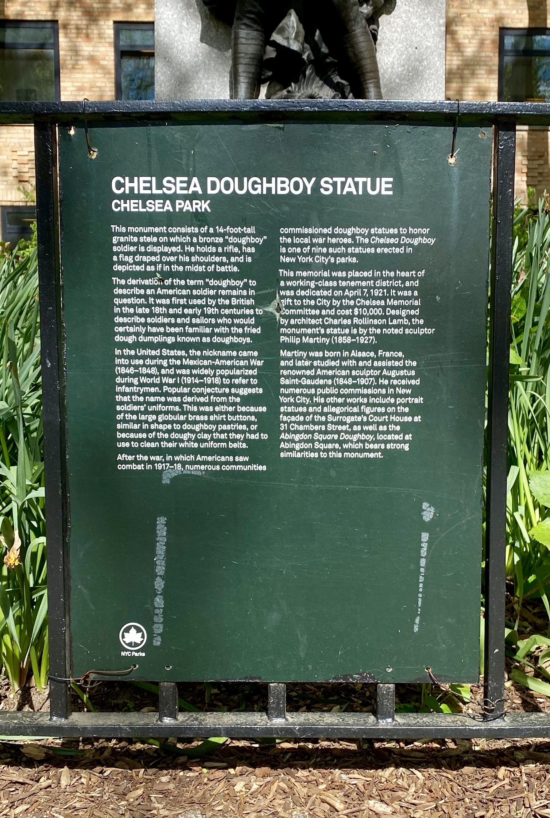 Chelsea Doughboy Statue Marker