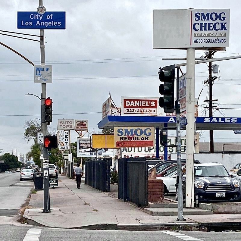 Corner of Los Angeles Marker image. Click for full size.