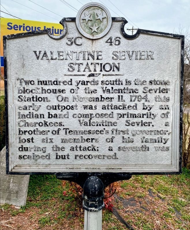 Valentine Sevier Station Marker image. Click for full size.