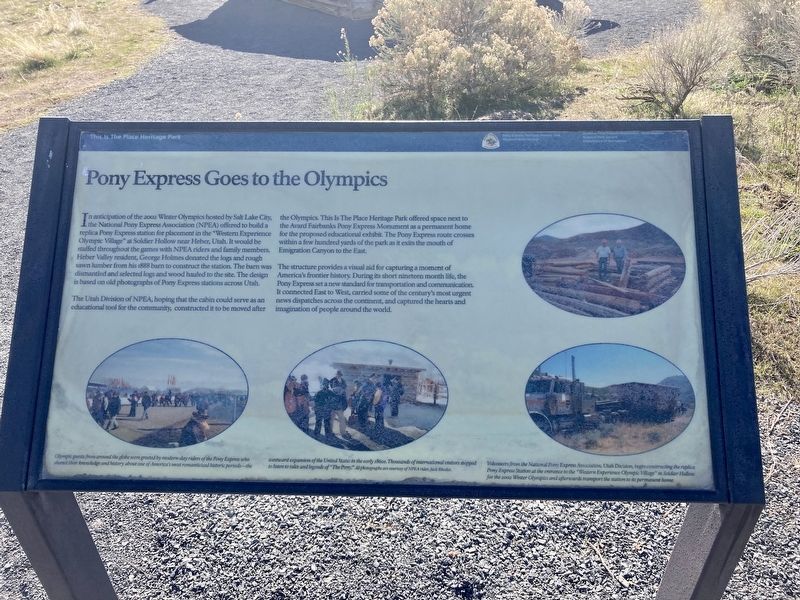 Pony Express Goes to the Olympics Marker image. Click for full size.