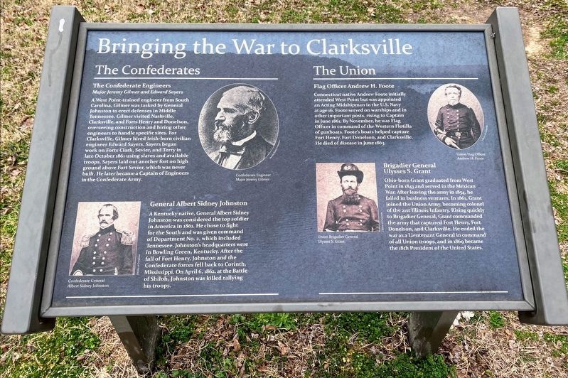 Bringing the War to Clarksville Marker image. Click for full size.