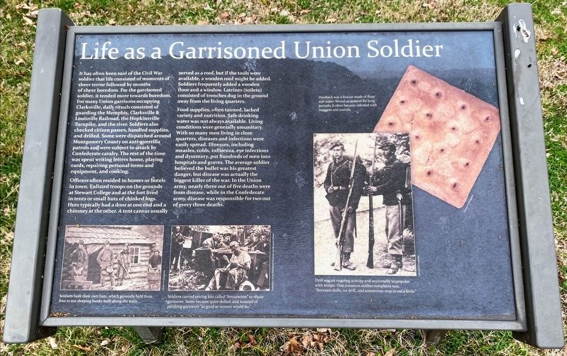 Life as a Garrisoned Union Soldier Marker image. Click for full size.
