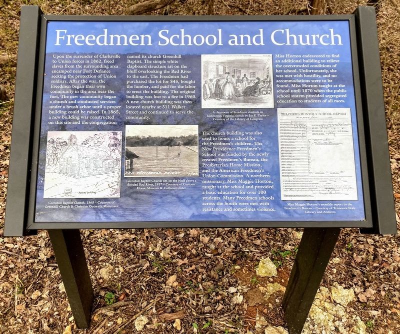 Freedmen School and Church Marker image. Click for full size.