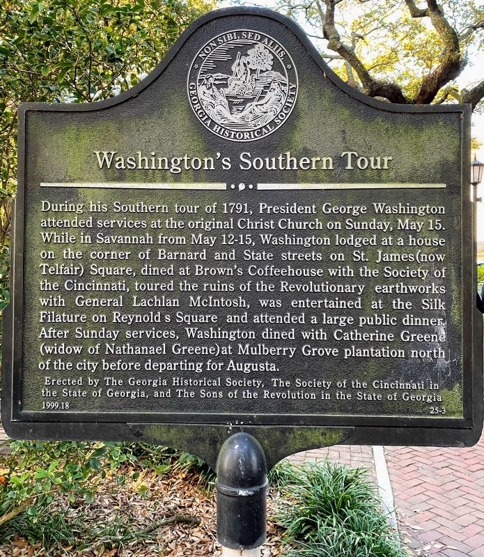 Washington’s Southern Tour Marker image. Click for full size.