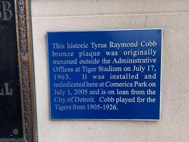 Tyrus Raymond Cobb 1886-1961 Marker image. Click for full size.