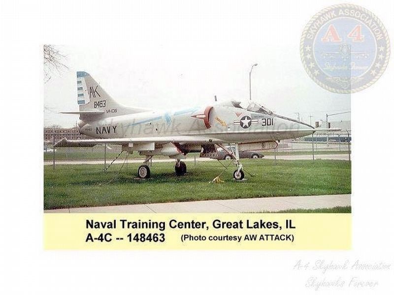 148463 A-4C: Naval Training Center, Great Lakes, IL image. Click for more information.