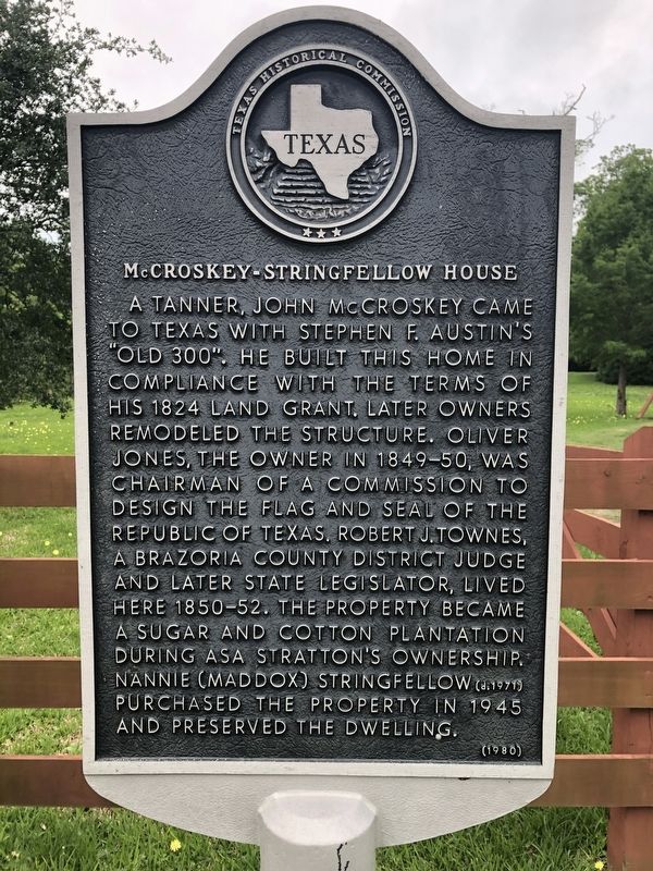 McCroskey-Stringfellow House Marker image. Click for full size.
