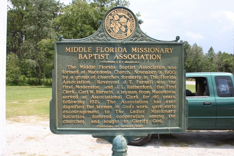 Middle Florida Missionary Baptist Association side of Marker image. Click for full size.