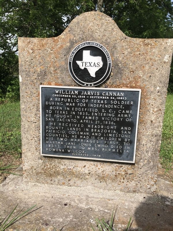 William Jarvis Cannan Marker image. Click for full size.