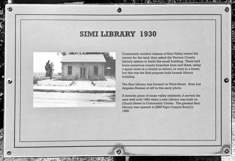Simi Library Marker image. Click for full size.