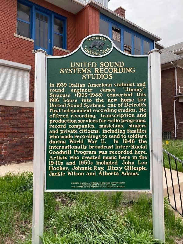 United Sound Systems Recording Studios Marker image. Click for full size.