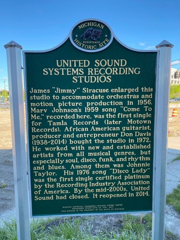 United Sound Systems Recording Studios Marker image. Click for full size.