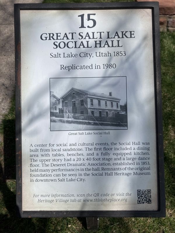 Great Salt Lake Social Hall Marker image. Click for full size.