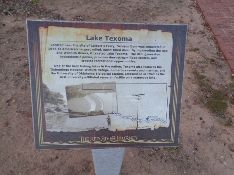 Lake Texoma Marker. Click for full size. Lake Texoma Marker image. Click for full size.
