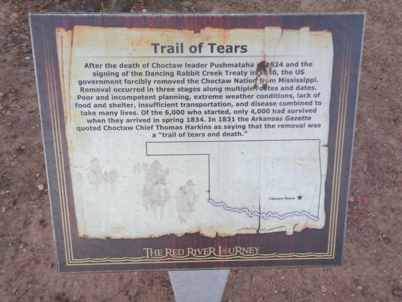 Trail of Tears Marker. Click for full size. Trail of Tears Marker image. Click for full size.