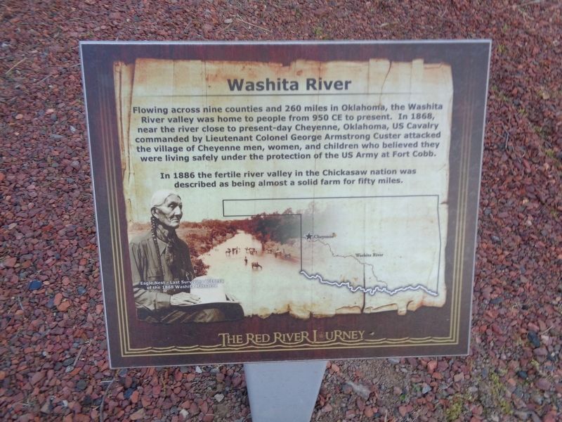 Washita River Marker image. Click for full size.
