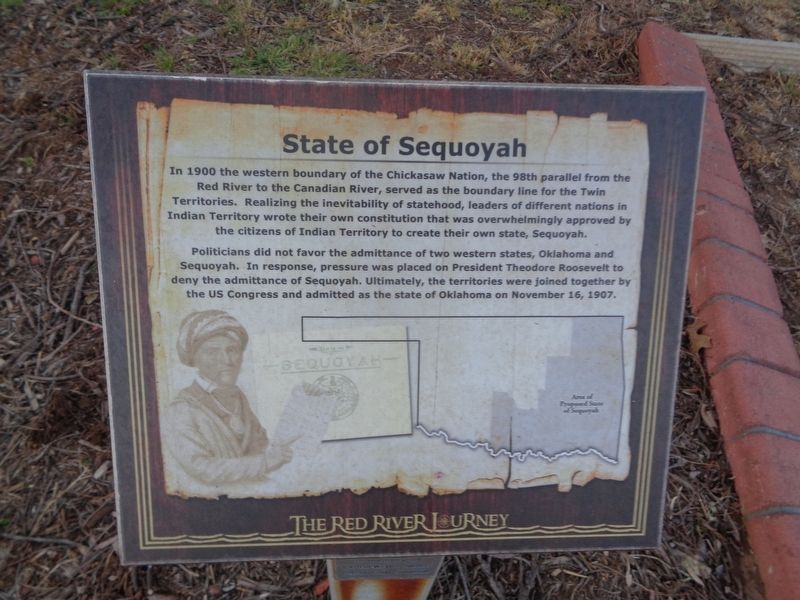 State of Sequoyah Marker image. Click for full size.