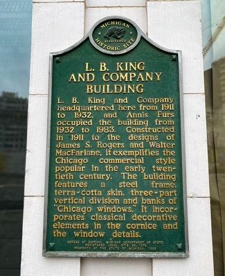 L. B. King and Company Building Marker image. Click for full size.