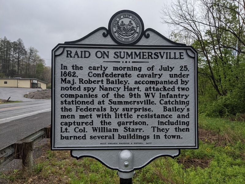 Raid on Summersville Marker image. Click for full size.