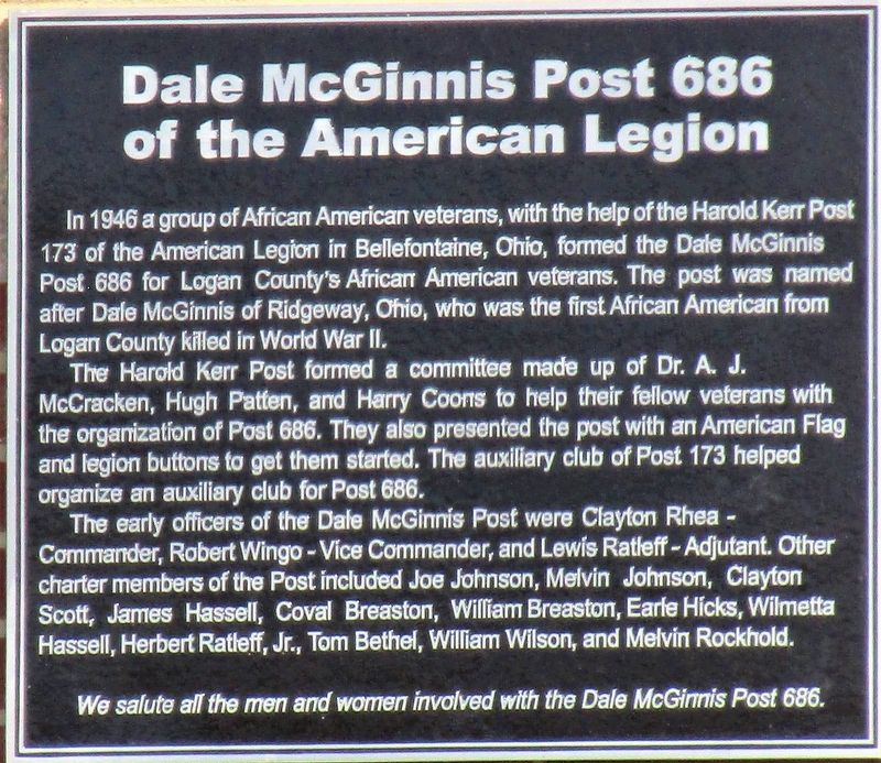 Bellefontaine High School Veterans Memorial image. Click for full size.