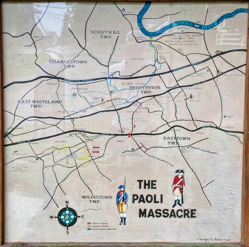 Site of the Paoli Massacre Marker image. Click for full size.