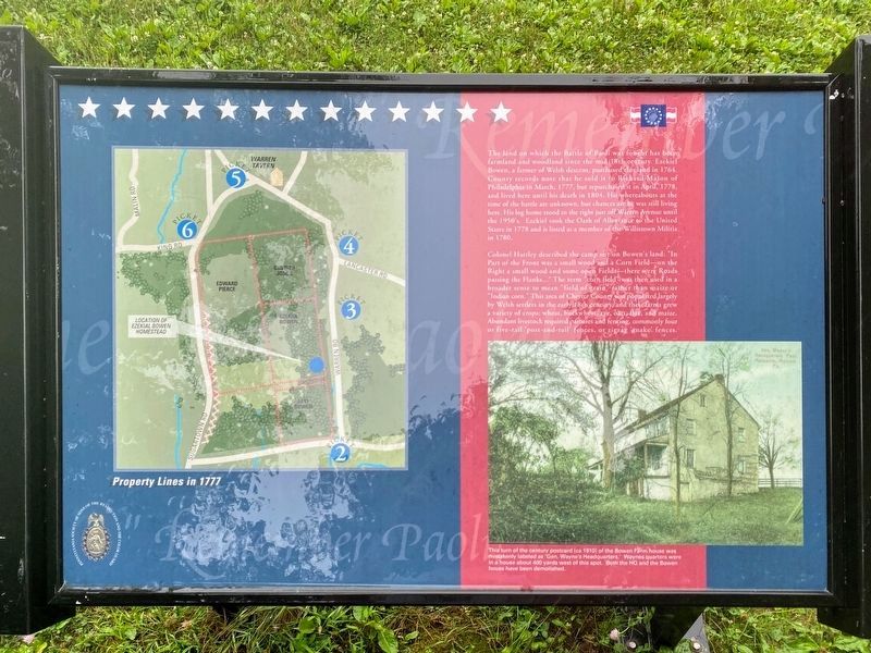 The Land on Which the Battle of Paoli was Fought Marker image. Click for full size.