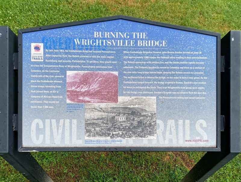 Burning the Wrightsville Bridge Marker. Click for full size. Burning the Wrightsville Bridge Marker image. Click for full size.