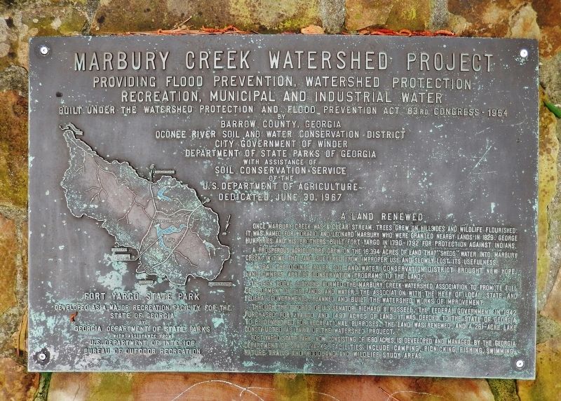 Marbury Creek Watershed Project Marker image. Click for full size.