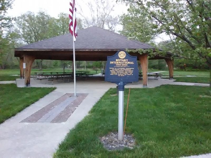 Rotary International (1905-2005) / Maumee Rotary Centennial Pavilion Dedicated July 2, 2005 Marker image. Click for full size.
