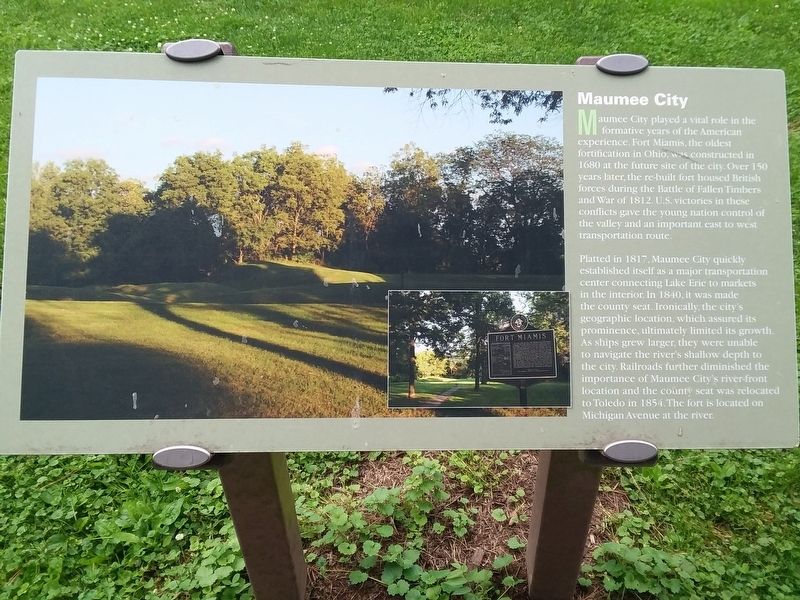 Maumee City Marker. Click for full size. Maumee City Marker image. Click for full size.