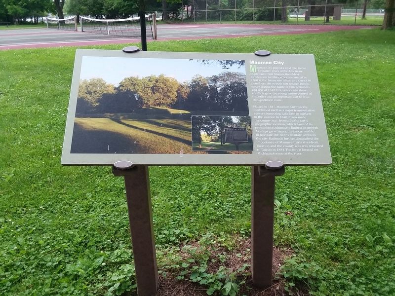 Maumee City Marker. Click for full size. Maumee City Marker image. Click for full size.
