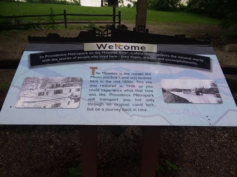 Welcome to Providence Metropark on the Maumee River Marker. Click for full size. Welcome to Providence Metropark on the Maumee River Marker image. Click for full size.