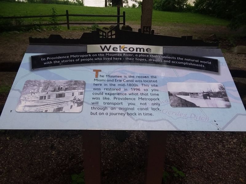 Welcome to Providence Metropark on the Maumee River Marker image. Click for full size.