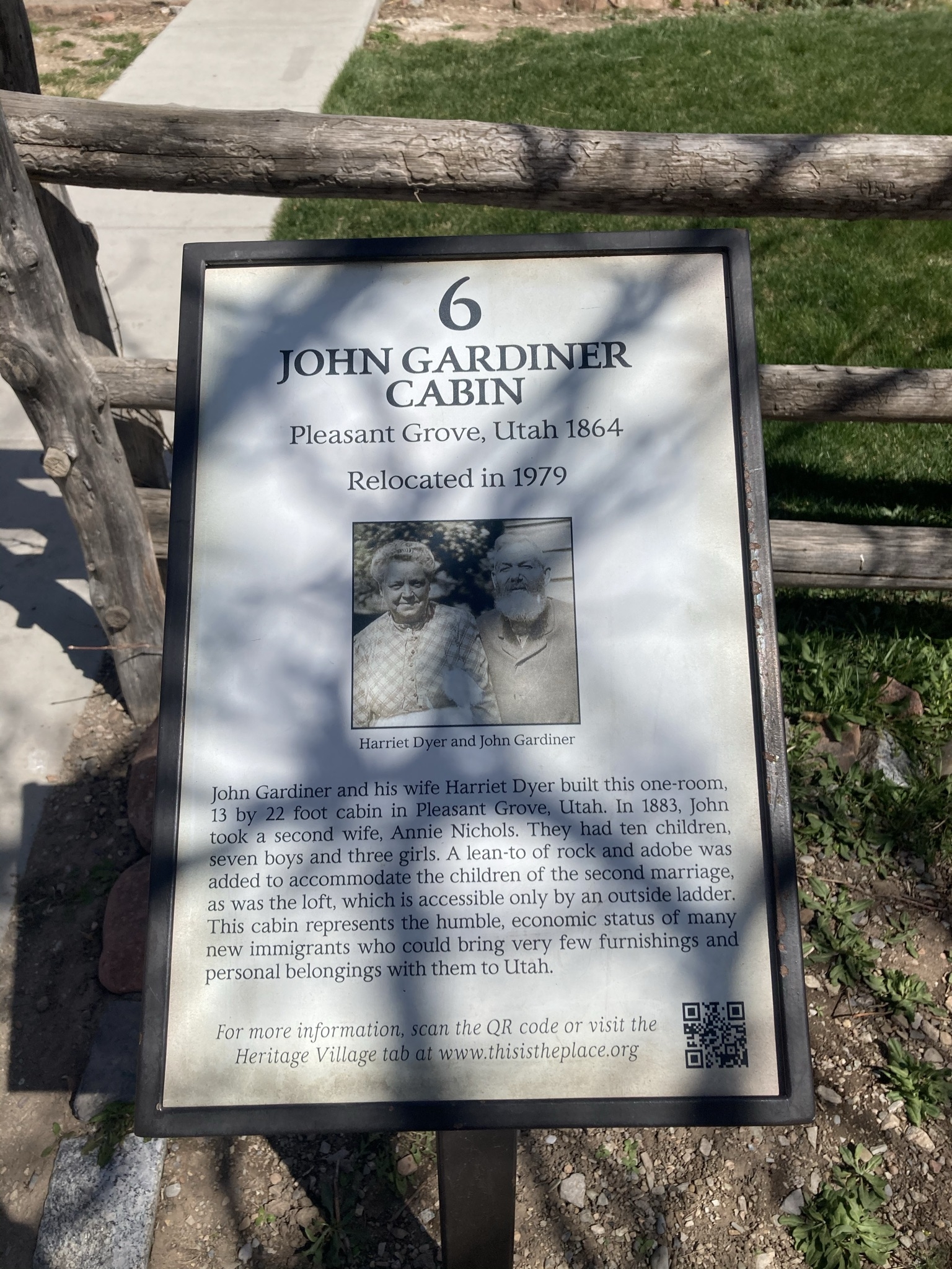 John Gardiner Cabin Marker