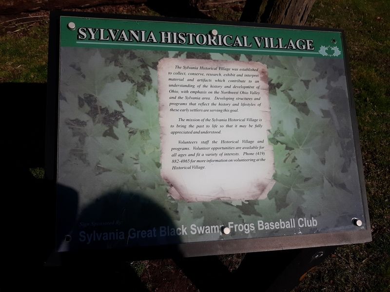Sylvania Historical Village Marker image. Click for full size.