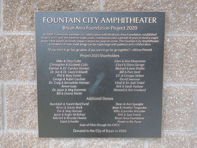Fountain City Amphitheater Marker image. Click for full size.