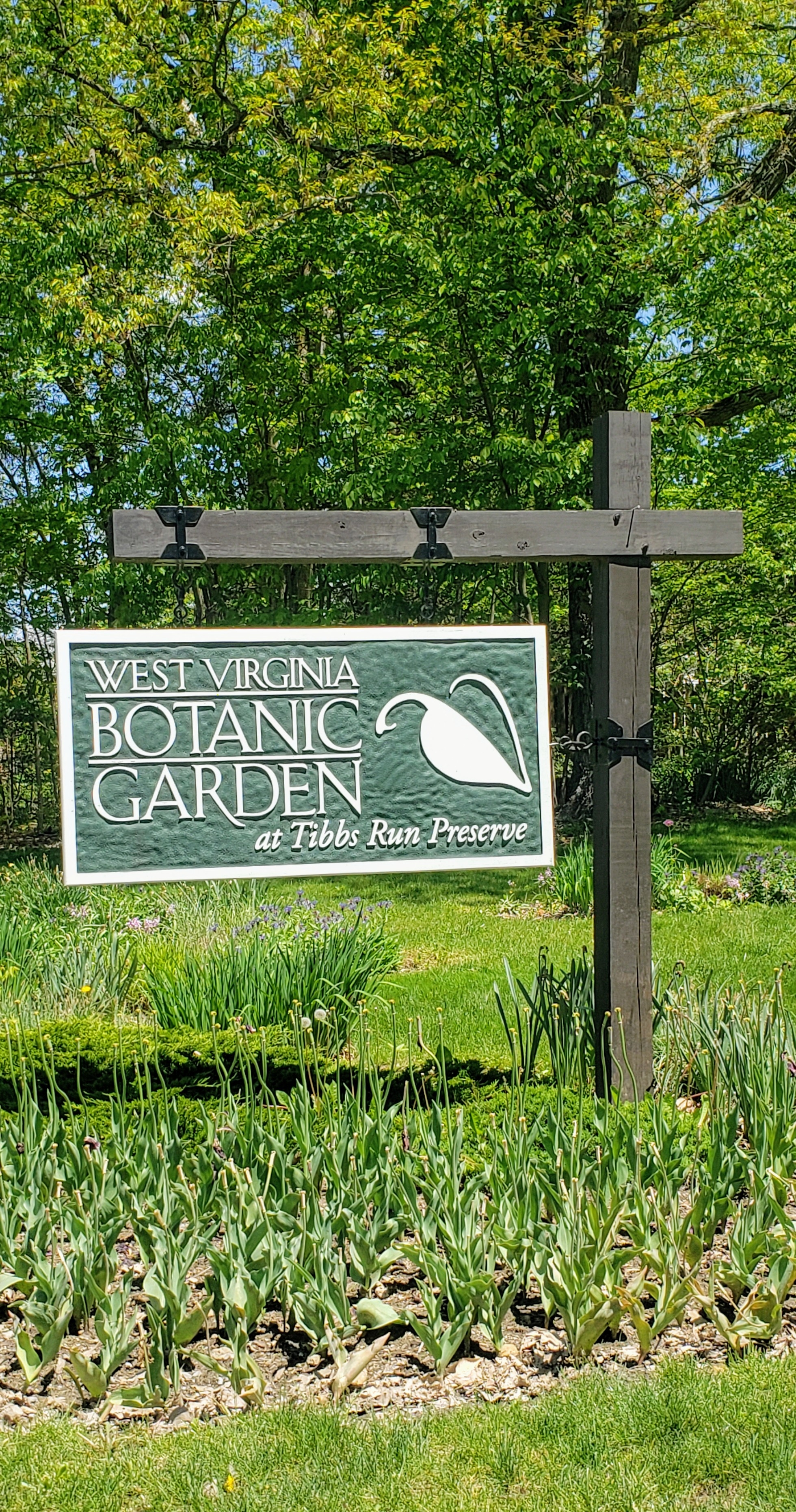 Entrance Sign For The West Virginia Botanic Garden