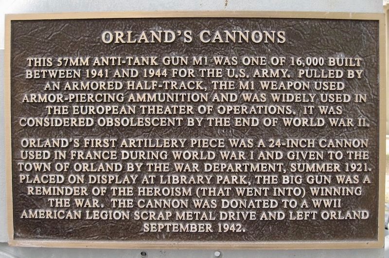 Orland’s Cannons Marker image. Click for full size.