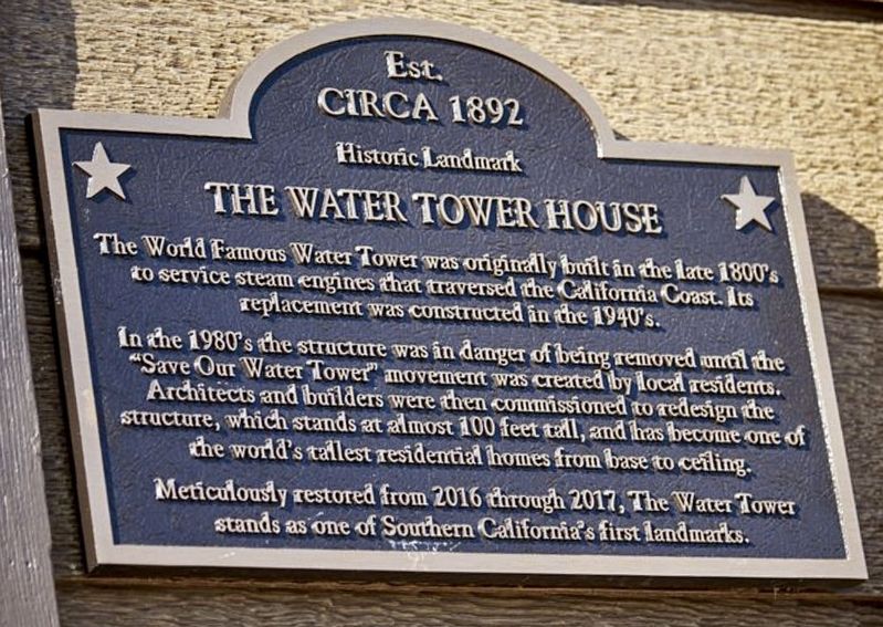 Water Tower House Marker image. Click for full size.