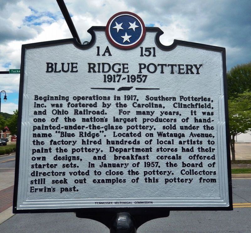 Blue Ridge Pottery Marker image. Click for full size.