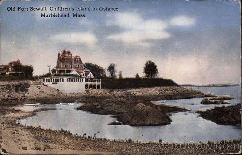 Old Fort Sewall postcard image. Click for full size.